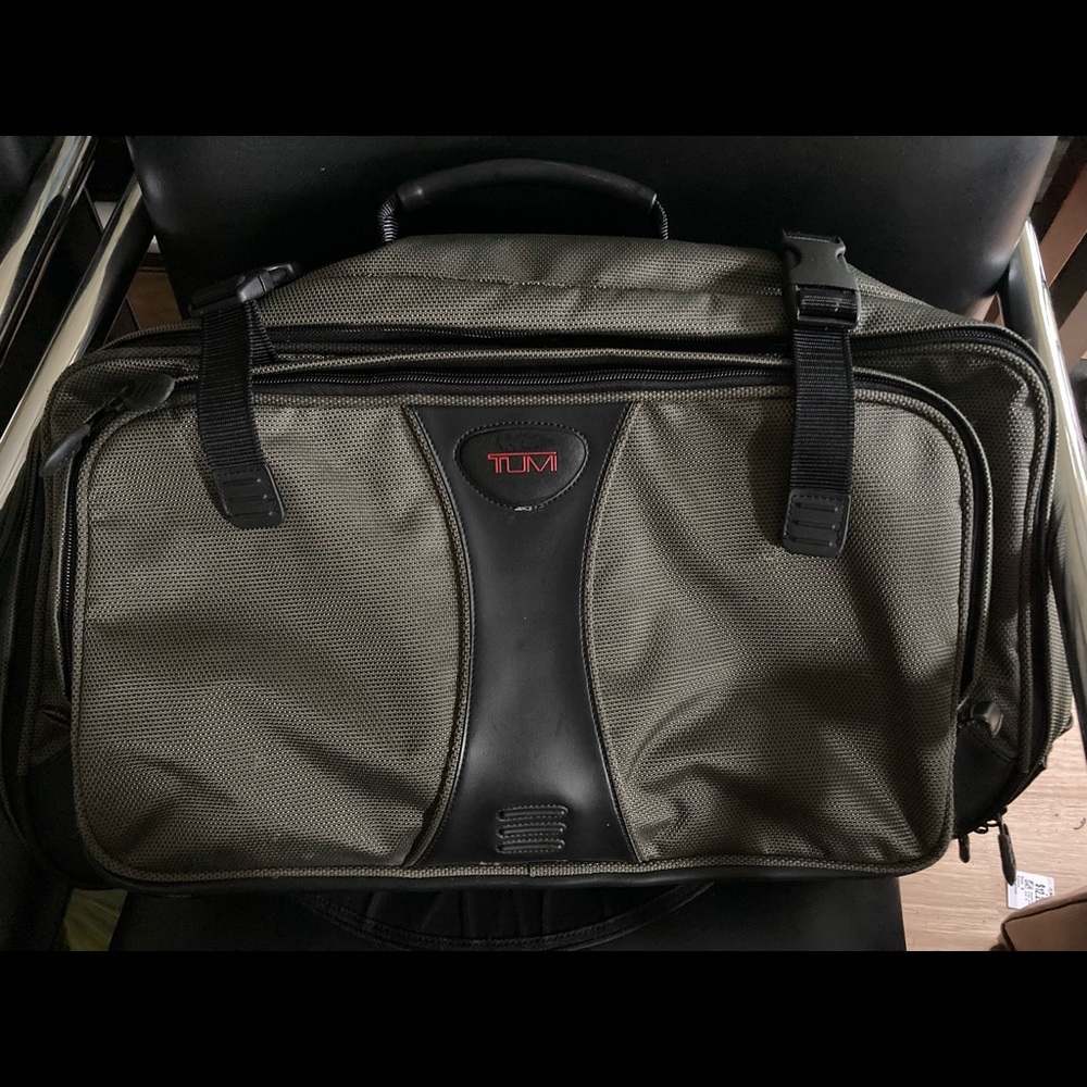 TUMI duffel backpack weekender carry on luggage lt black